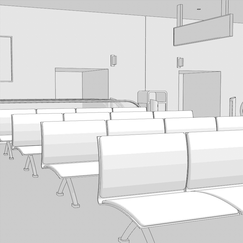 3D空港ロビー(CLIPSTUDIOPAINT用)