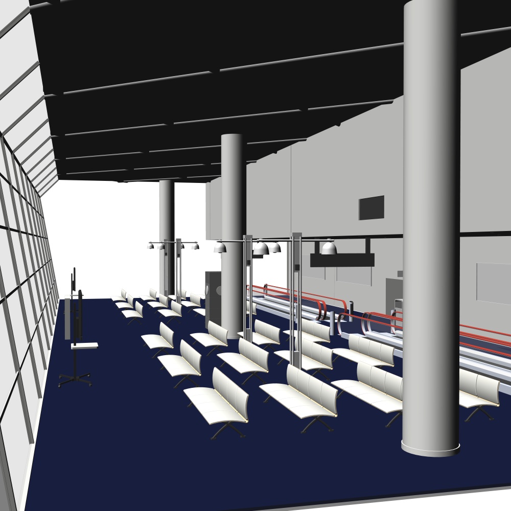 3D空港ロビー(CLIPSTUDIOPAINT用)