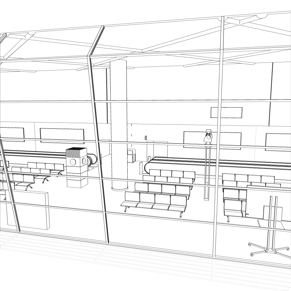 3D空港ロビー(CLIPSTUDIOPAINT用)