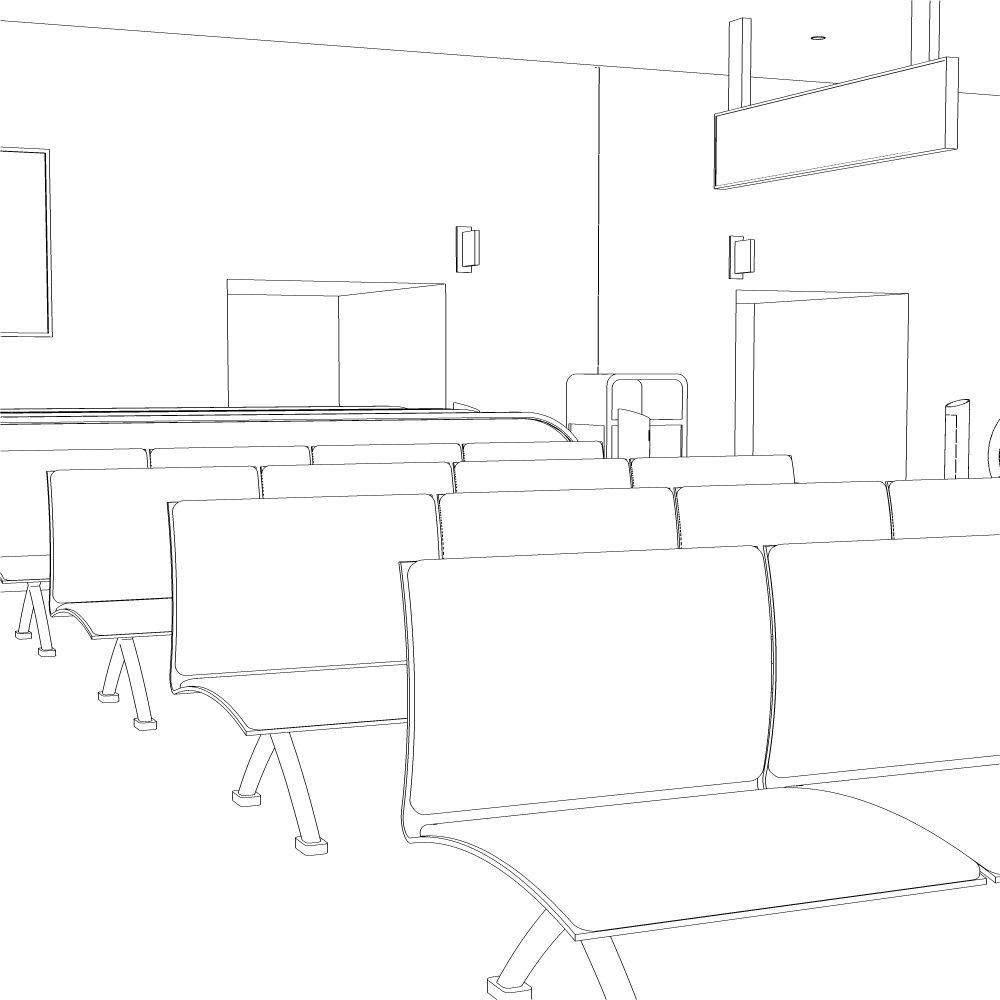 3D空港ロビー(CLIPSTUDIOPAINT用)