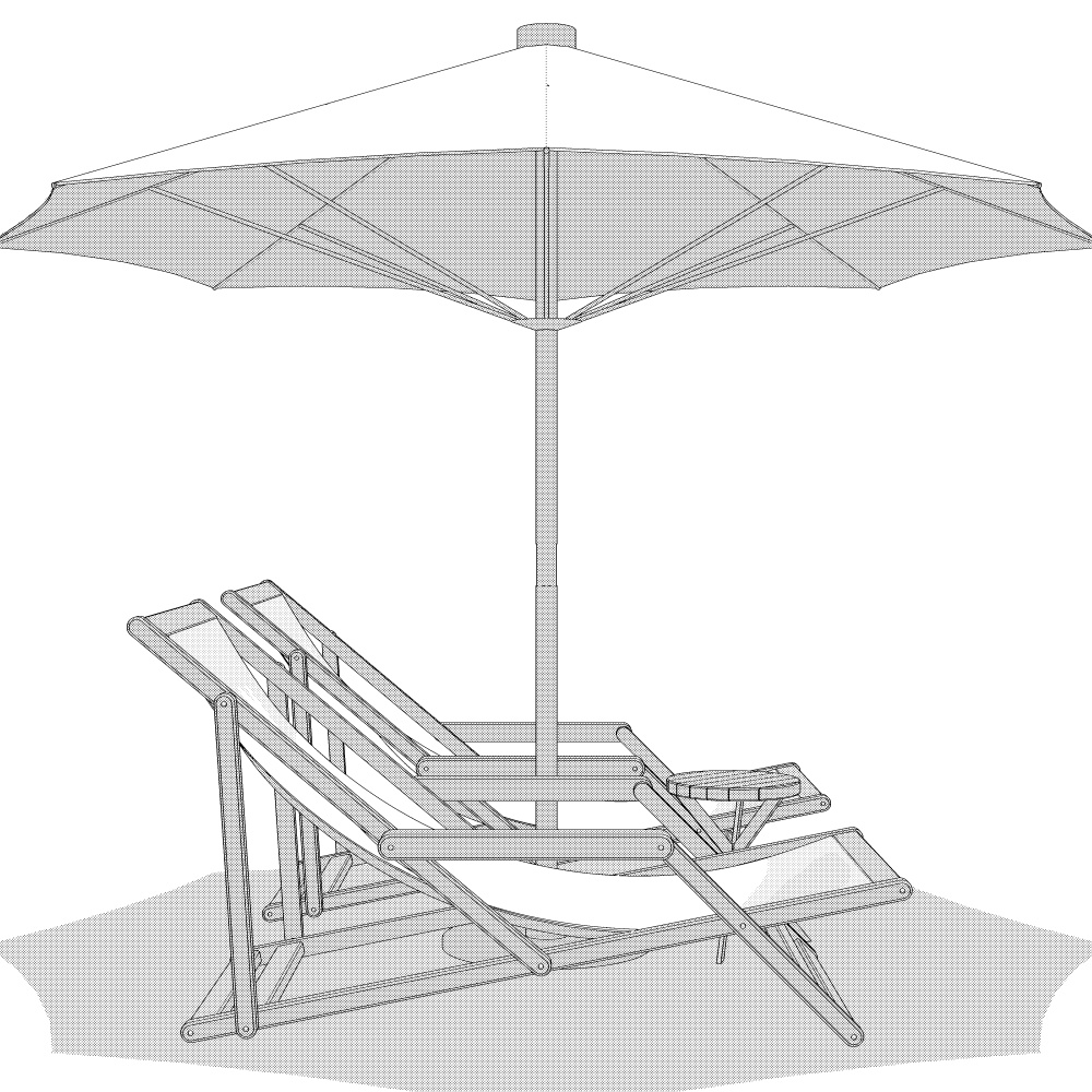 3Dパラソル&チェア(CLIPSTUDIOPAINT用)