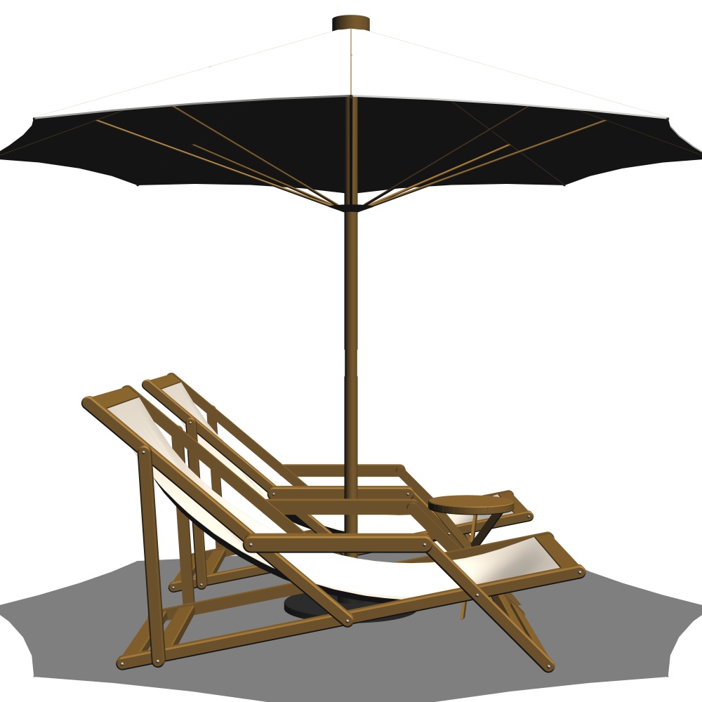 3Dパラソル&チェア(CLIPSTUDIOPAINT用)