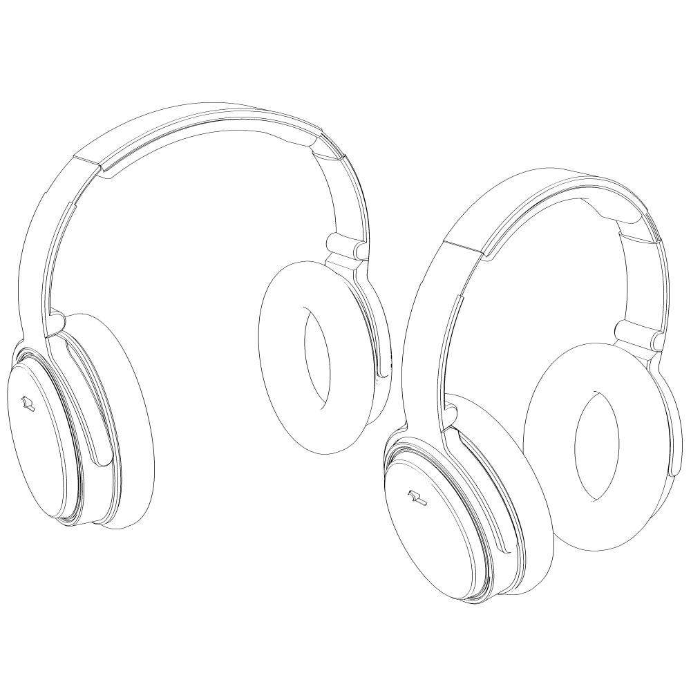 3Dヘッドホン(開閉)(CLIPSTUDIOPAINT用)