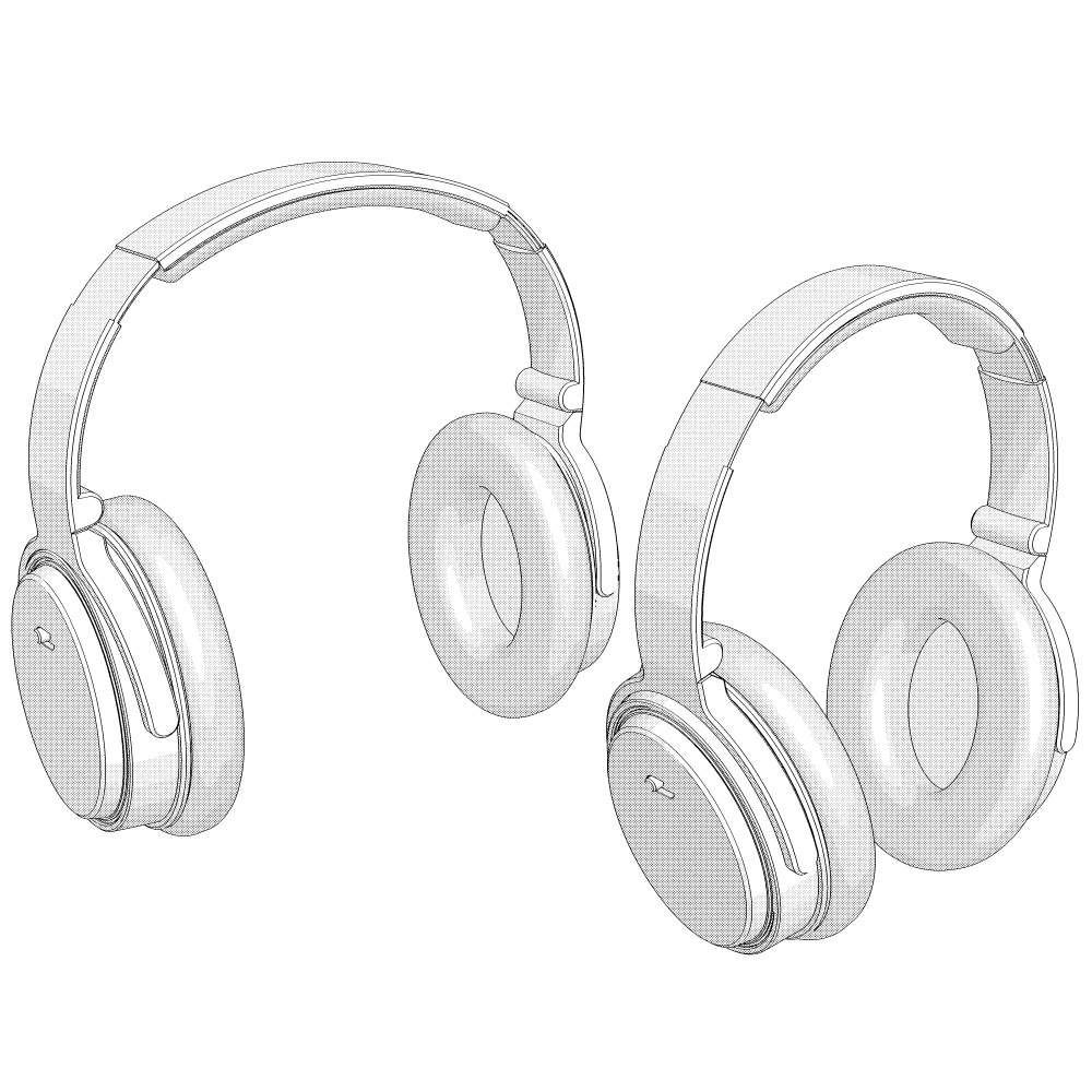 3Dヘッドホン(開閉)(CLIPSTUDIOPAINT用)