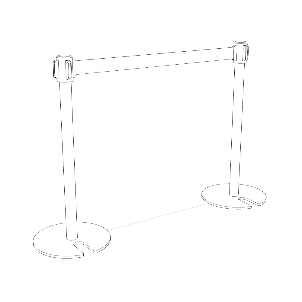 3Dパーテーションポール(CLIPSTUDIOPAINT用)