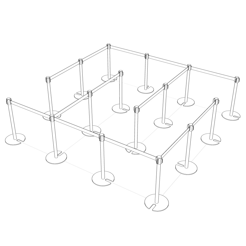 3Dパーテーションポール(CLIPSTUDIOPAINT用)