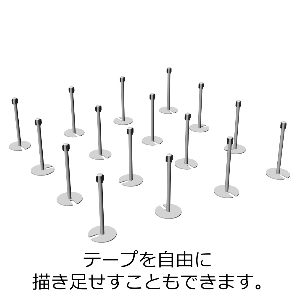 3Dパーテーションポール(CLIPSTUDIOPAINT用)