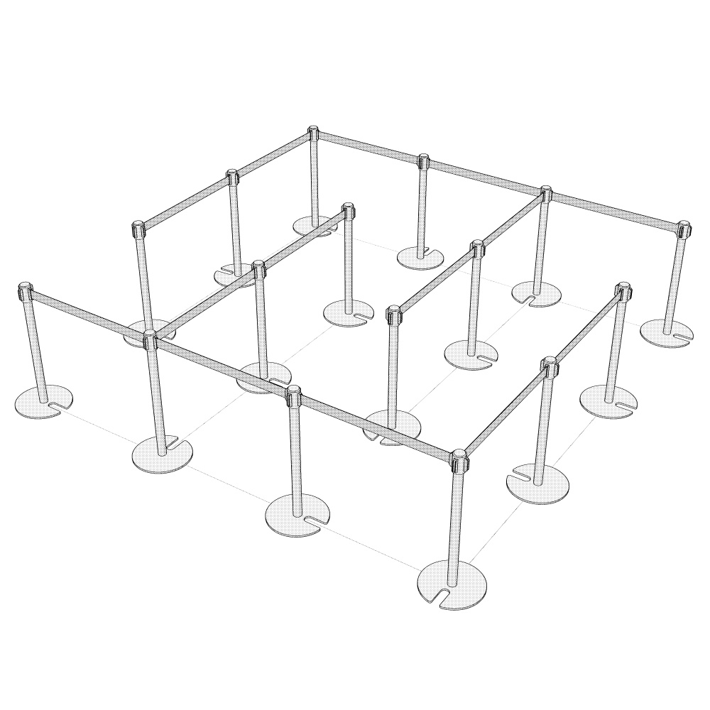 3Dパーテーションポール(CLIPSTUDIOPAINT用)