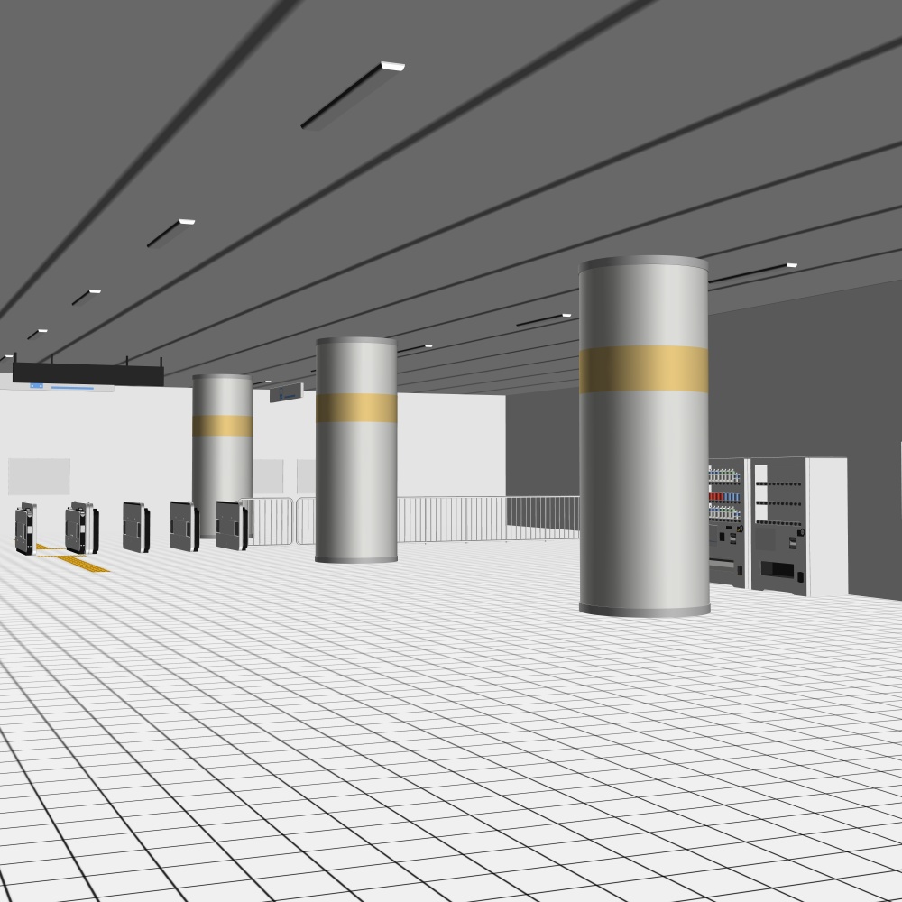 3D駅構内(CLIPSTUDIOPAINT用)
