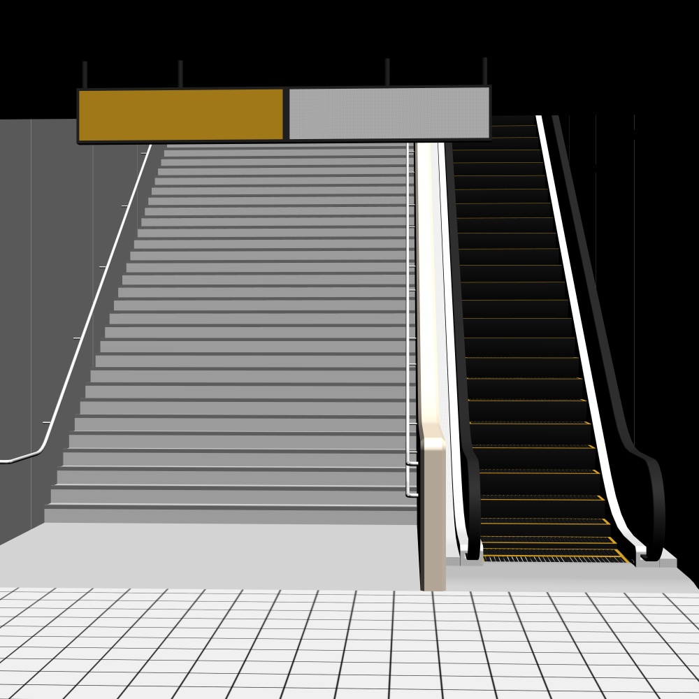 3D駅構内(CLIPSTUDIOPAINT用)