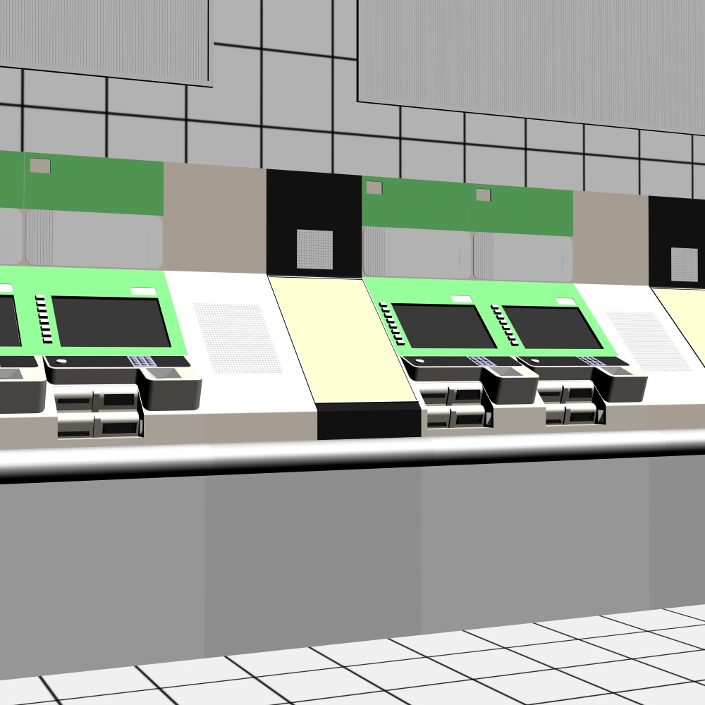3D駅構内(CLIPSTUDIOPAINT用)