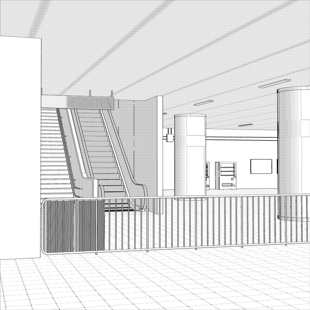 3D駅構内(CLIPSTUDIOPAINT用)