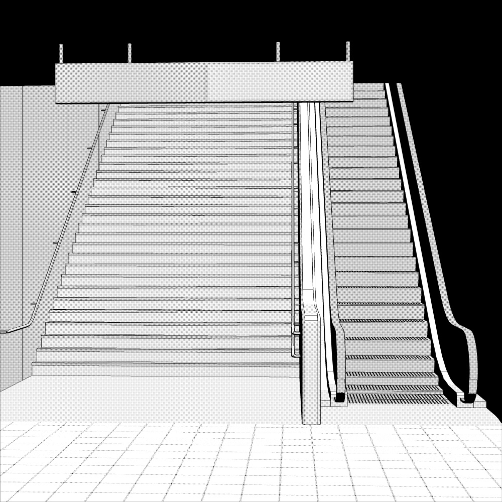 3D駅構内(CLIPSTUDIOPAINT用)