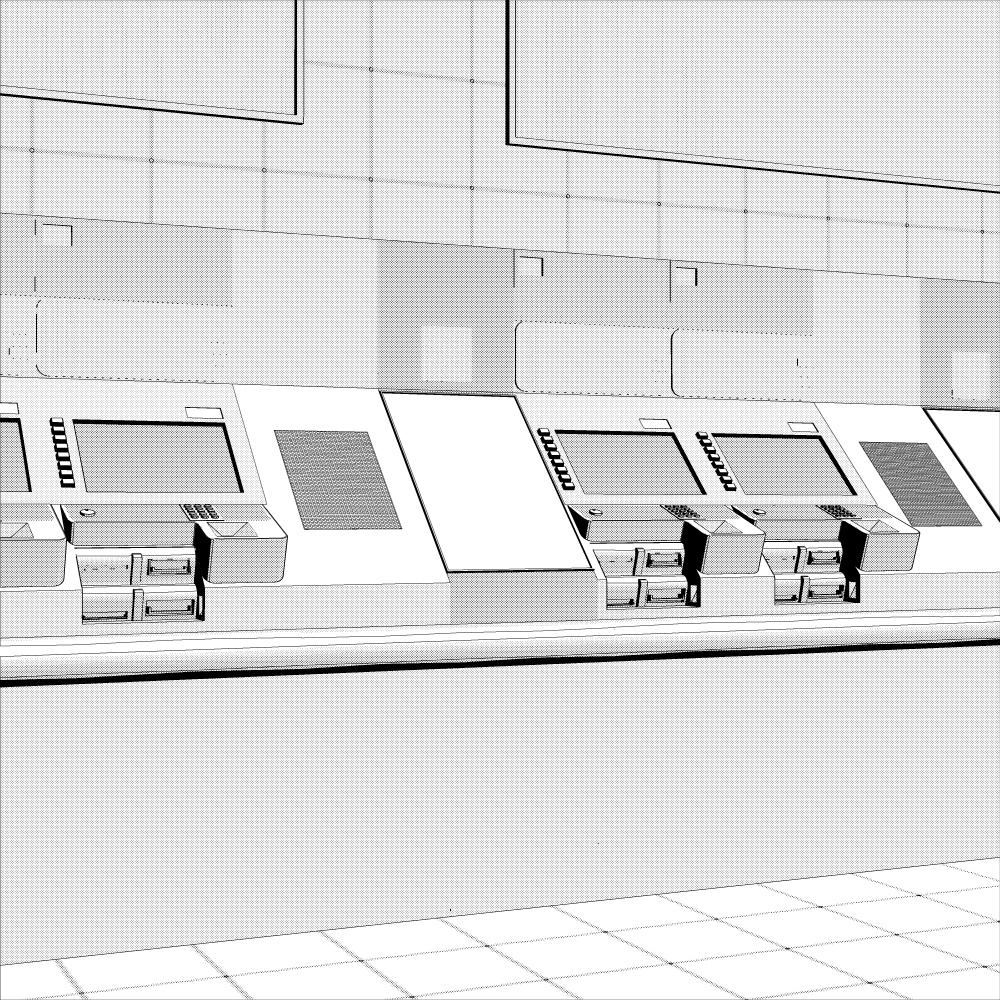 3D駅構内(CLIPSTUDIOPAINT用)