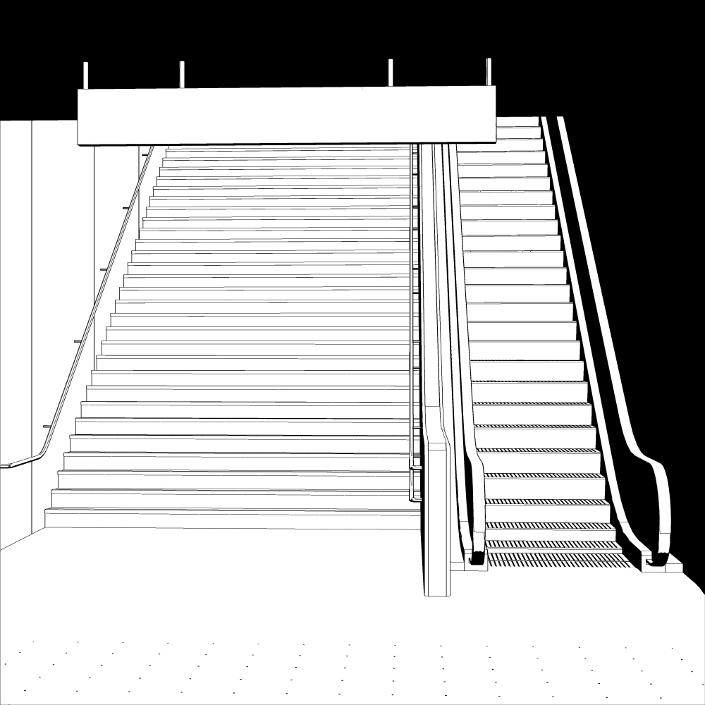 3D駅構内(CLIPSTUDIOPAINT用)