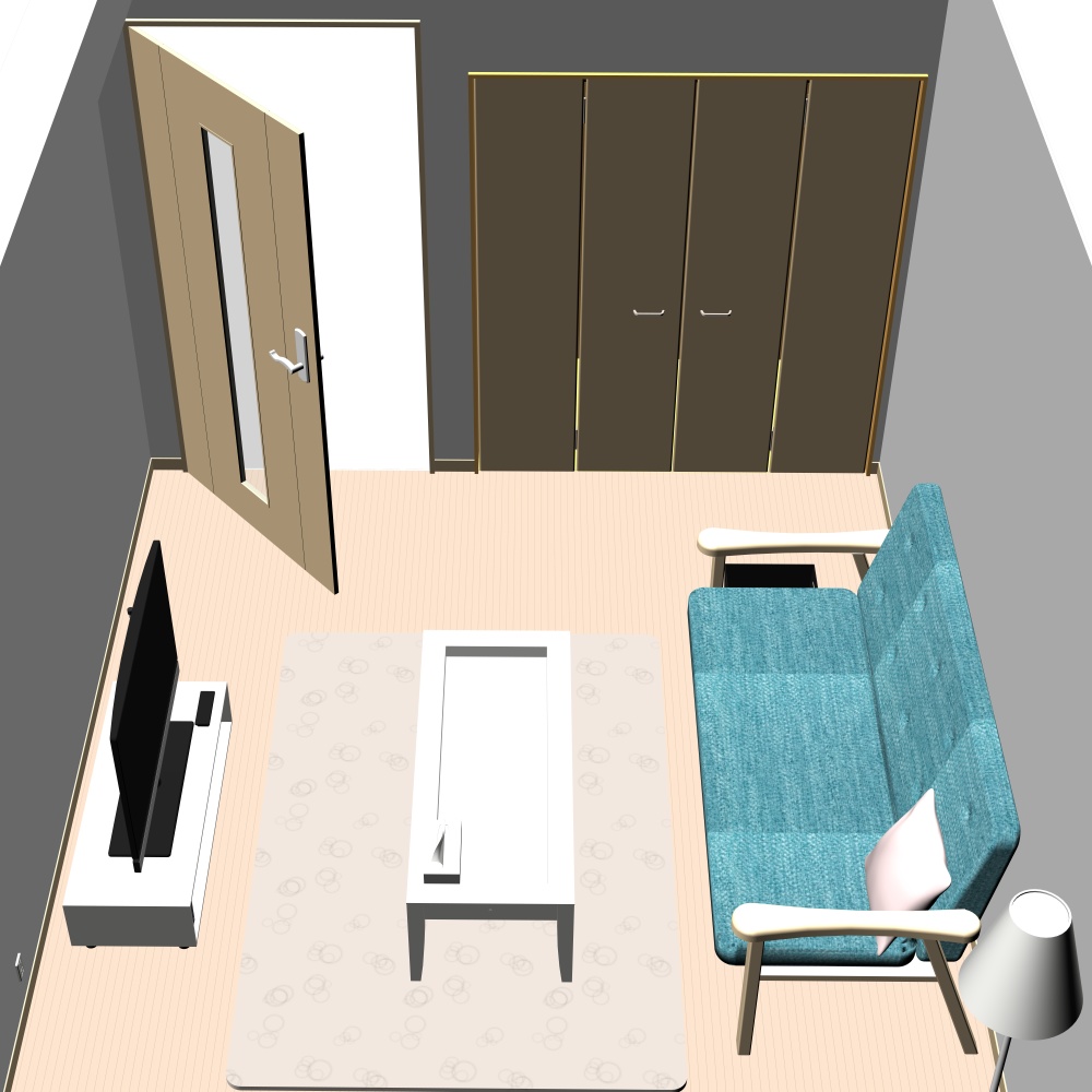 3Dワンルーム内観(CLIPSTUDIOPAINT用)