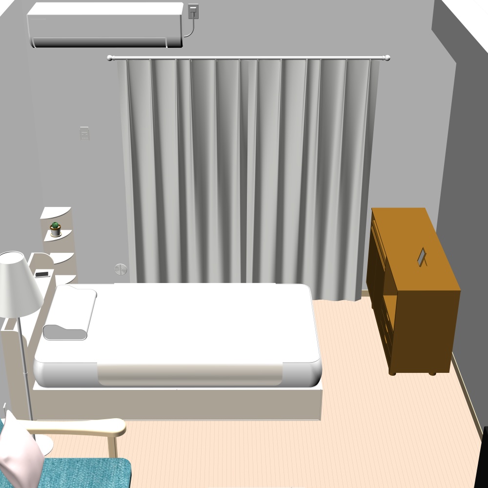 3Dワンルーム内観(CLIPSTUDIOPAINT用)