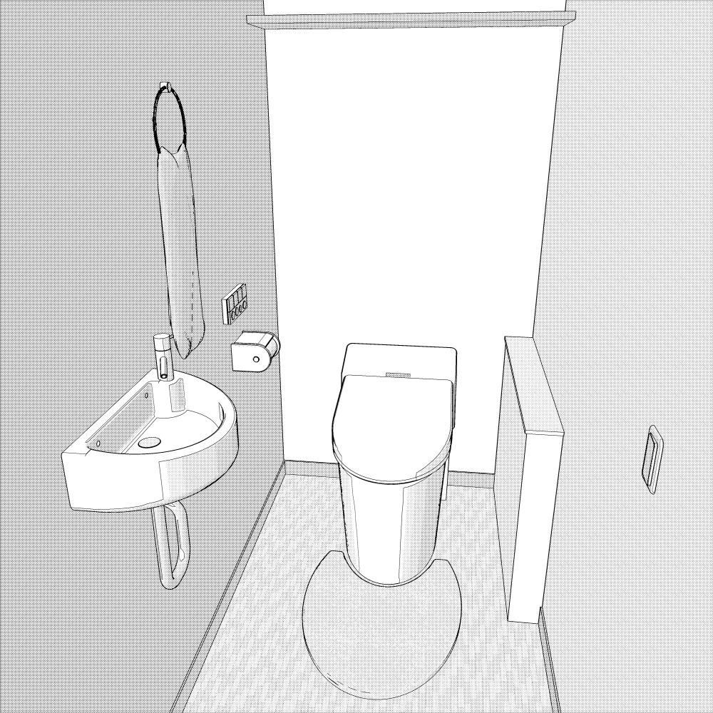 3Dトイレ(CLIPSTUDIOPAINT用)