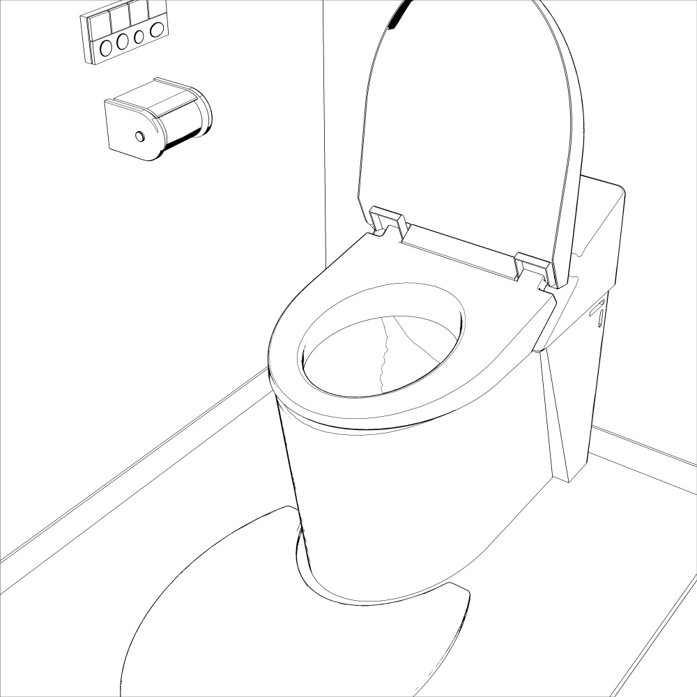 3Dトイレ(CLIPSTUDIOPAINT用)