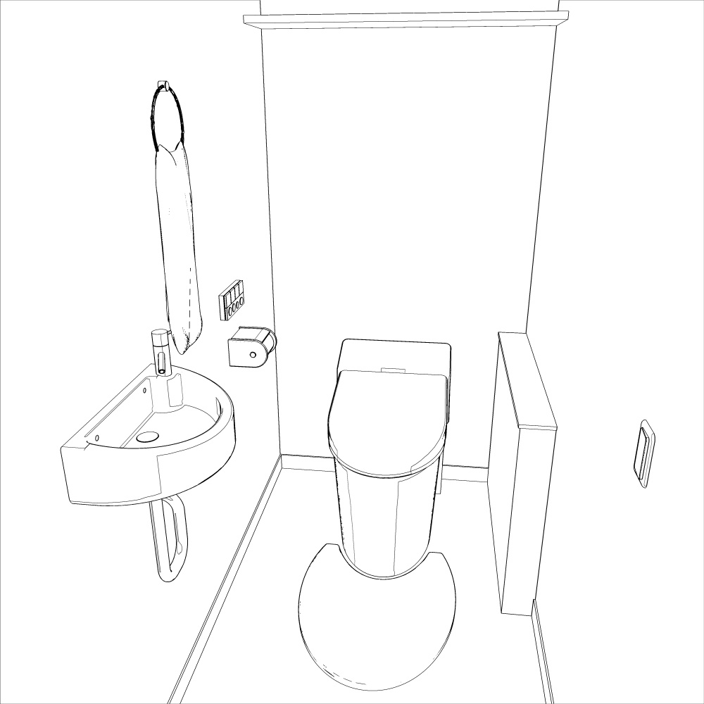 3Dトイレ(CLIPSTUDIOPAINT用)