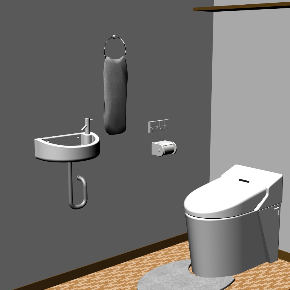 3Dトイレ(CLIPSTUDIOPAINT用)