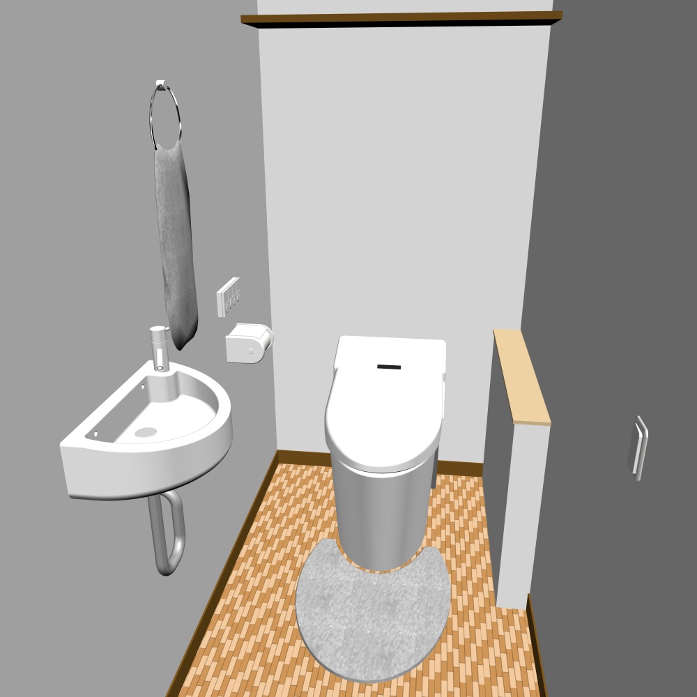 3Dトイレ(CLIPSTUDIOPAINT用)