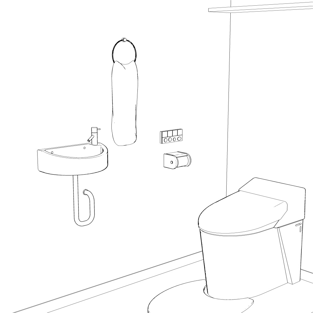 3Dトイレ(CLIPSTUDIOPAINT用)