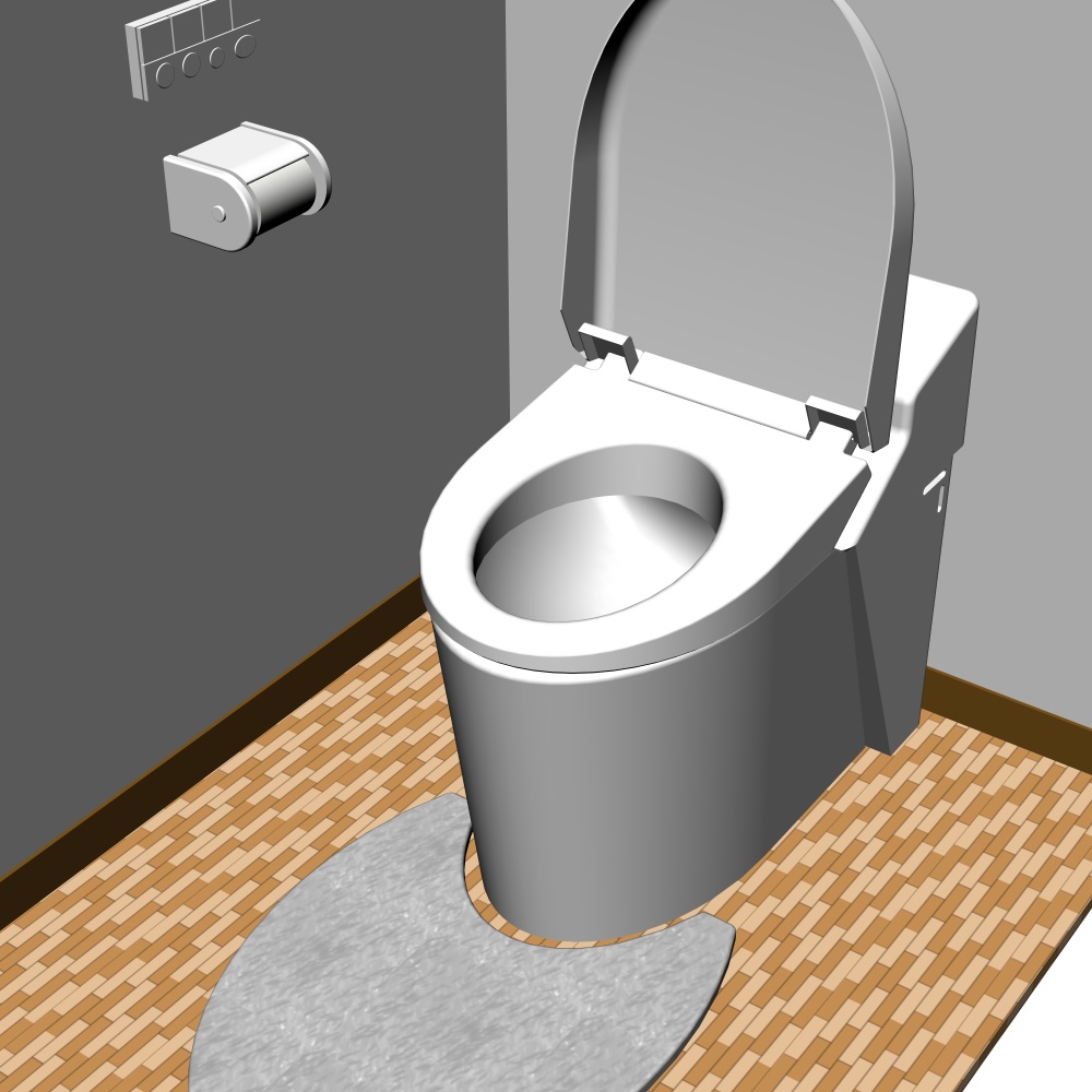 3Dトイレ(CLIPSTUDIOPAINT用)