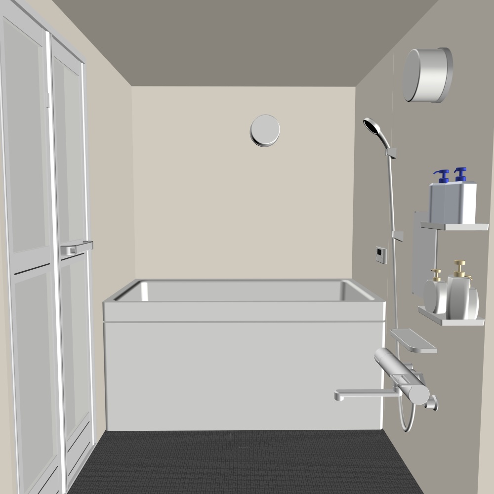 3Dバスルーム(CLIPSTUDIOPAINT用)