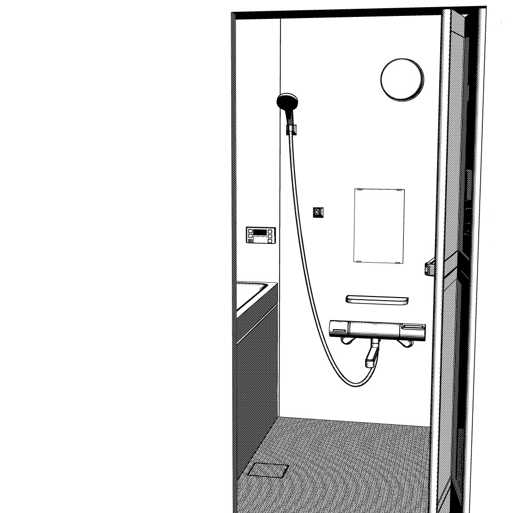 3Dバスルーム(CLIPSTUDIOPAINT用)