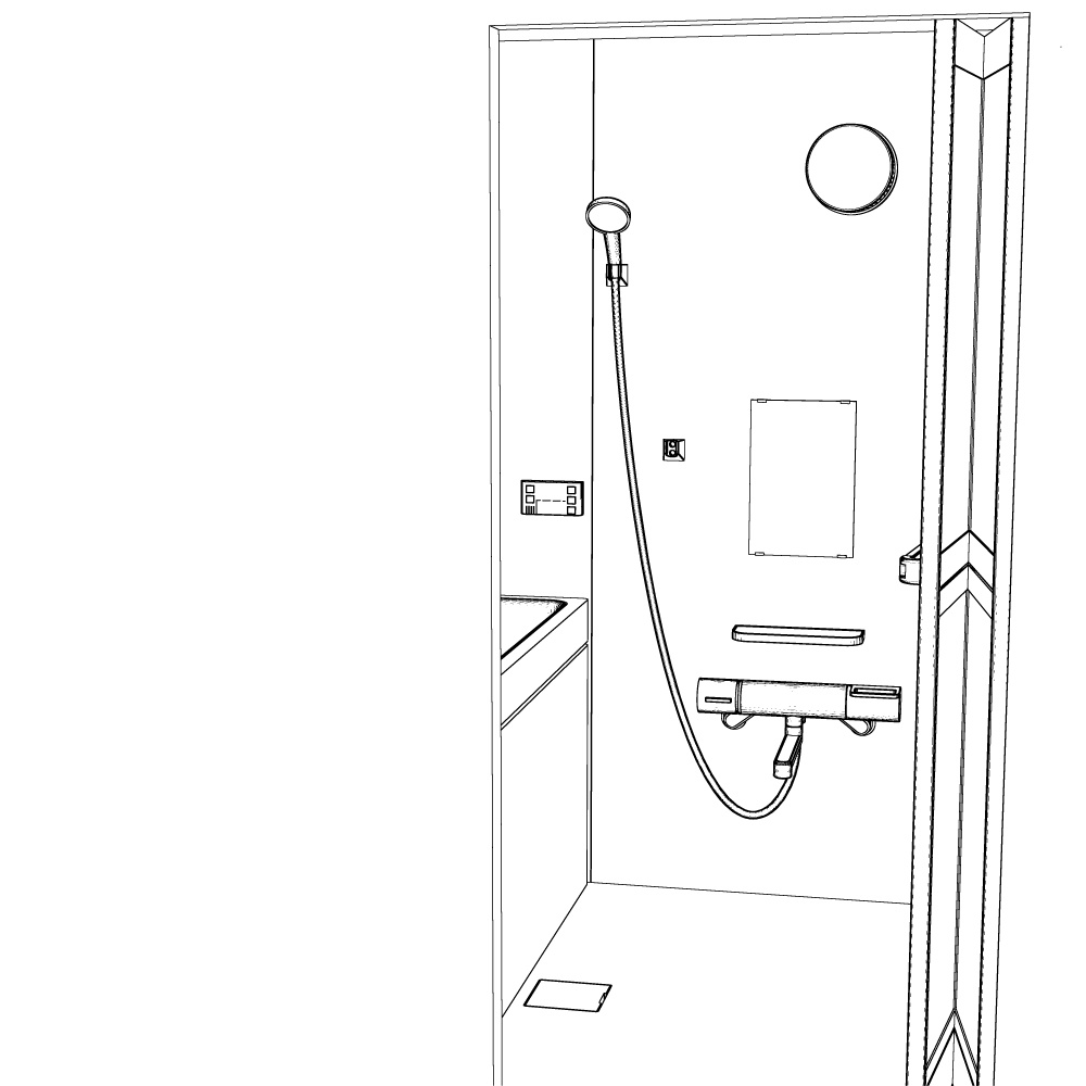 3Dバスルーム(CLIPSTUDIOPAINT用)