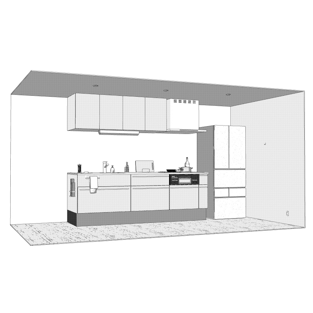 3Dキッチン・台所(CLIPSTUDIOPAINT用)