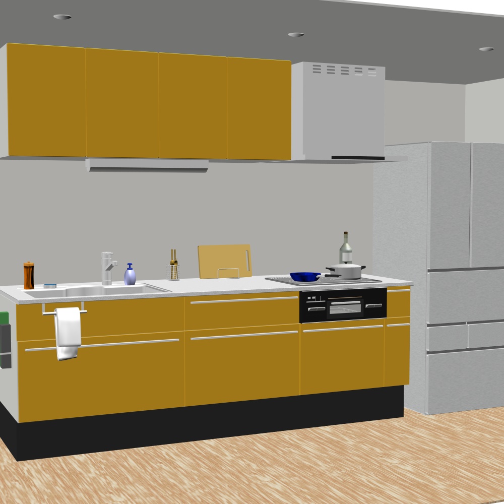 3Dキッチン・台所(CLIPSTUDIOPAINT用)