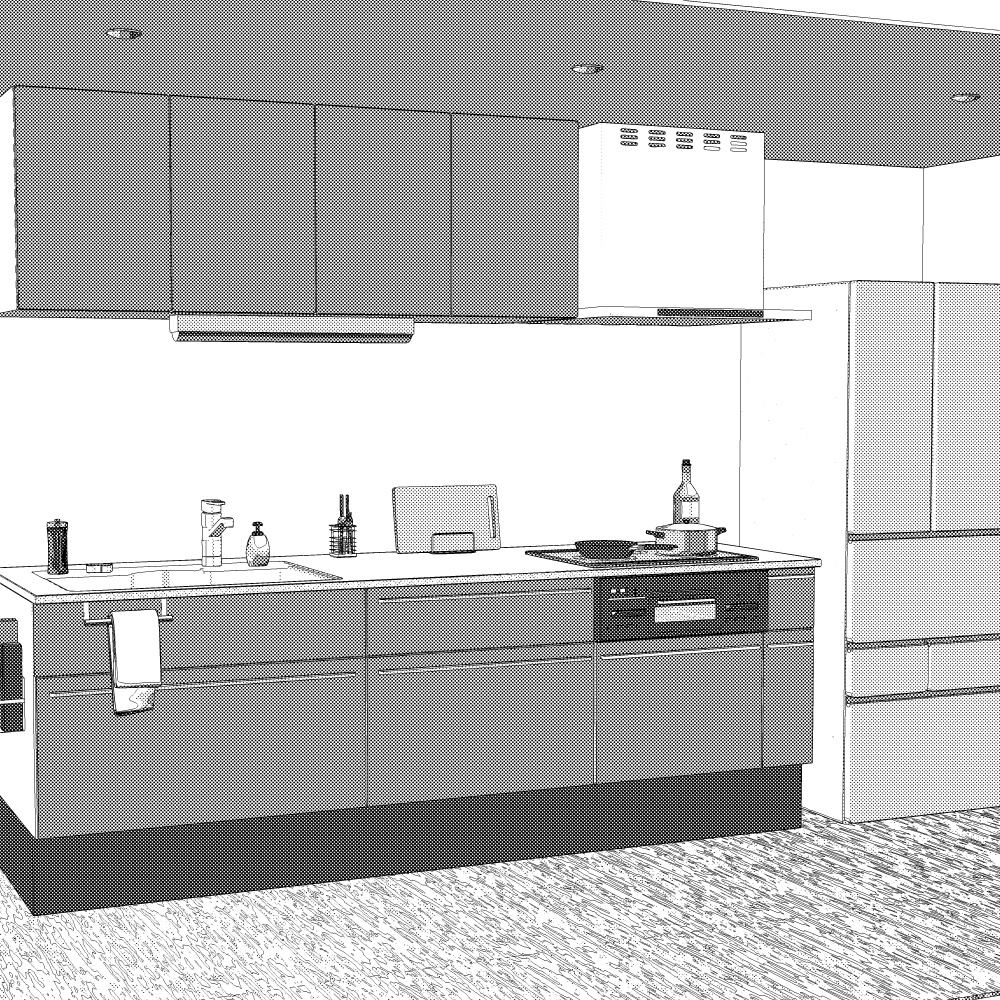 3Dキッチン・台所(CLIPSTUDIOPAINT用)