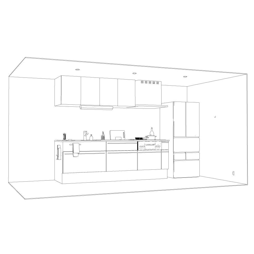3Dキッチン・台所(CLIPSTUDIOPAINT用)