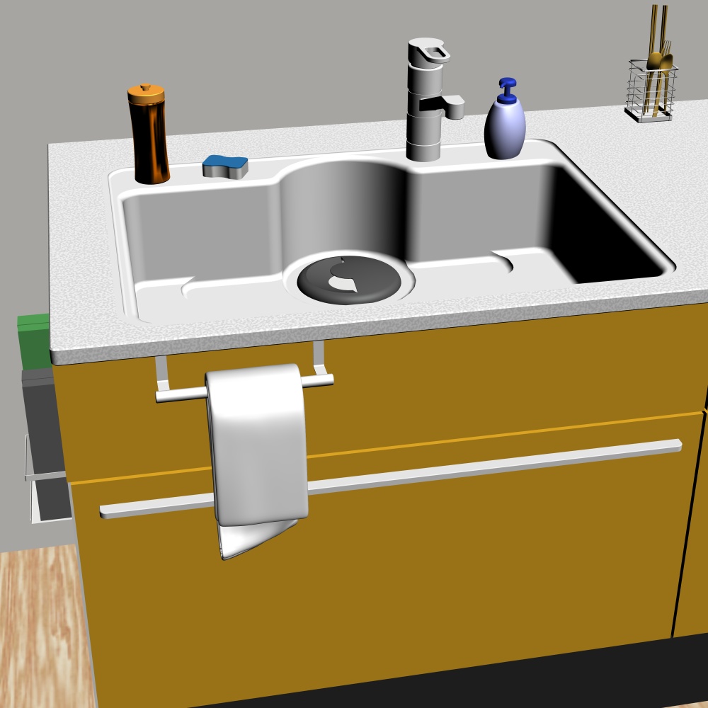 3Dキッチン・台所(CLIPSTUDIOPAINT用)