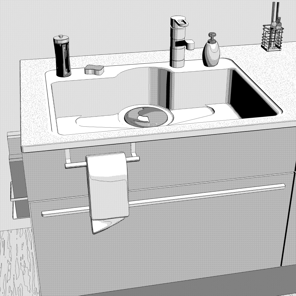 3Dキッチン・台所(CLIPSTUDIOPAINT用)