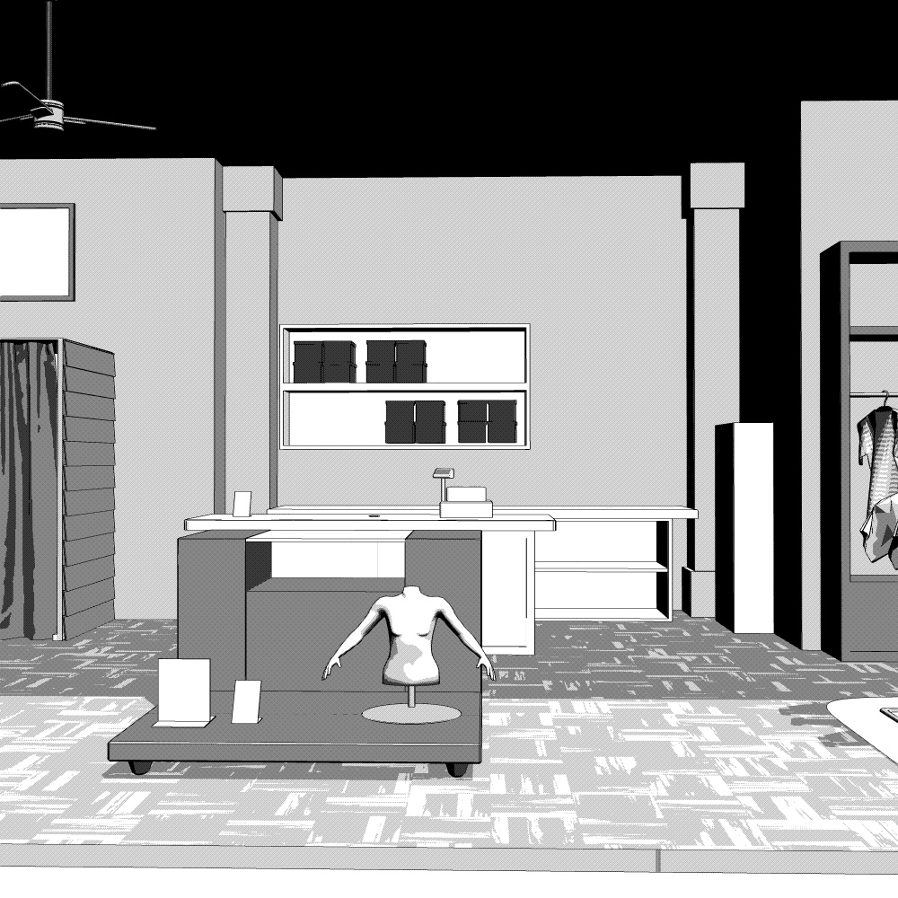 3D洋服屋・ショップ(CLIPSTUDIOPAINT用)