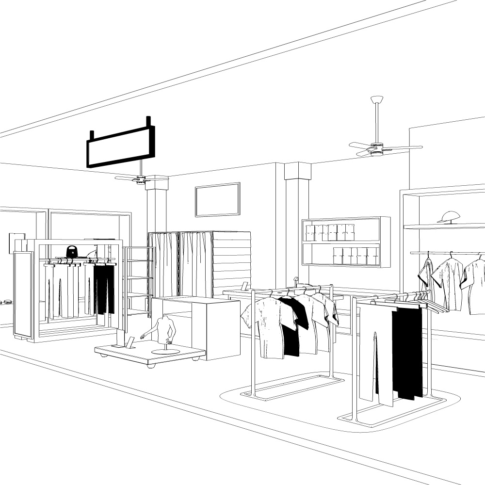 3D洋服屋・ショップ(CLIPSTUDIOPAINT用)