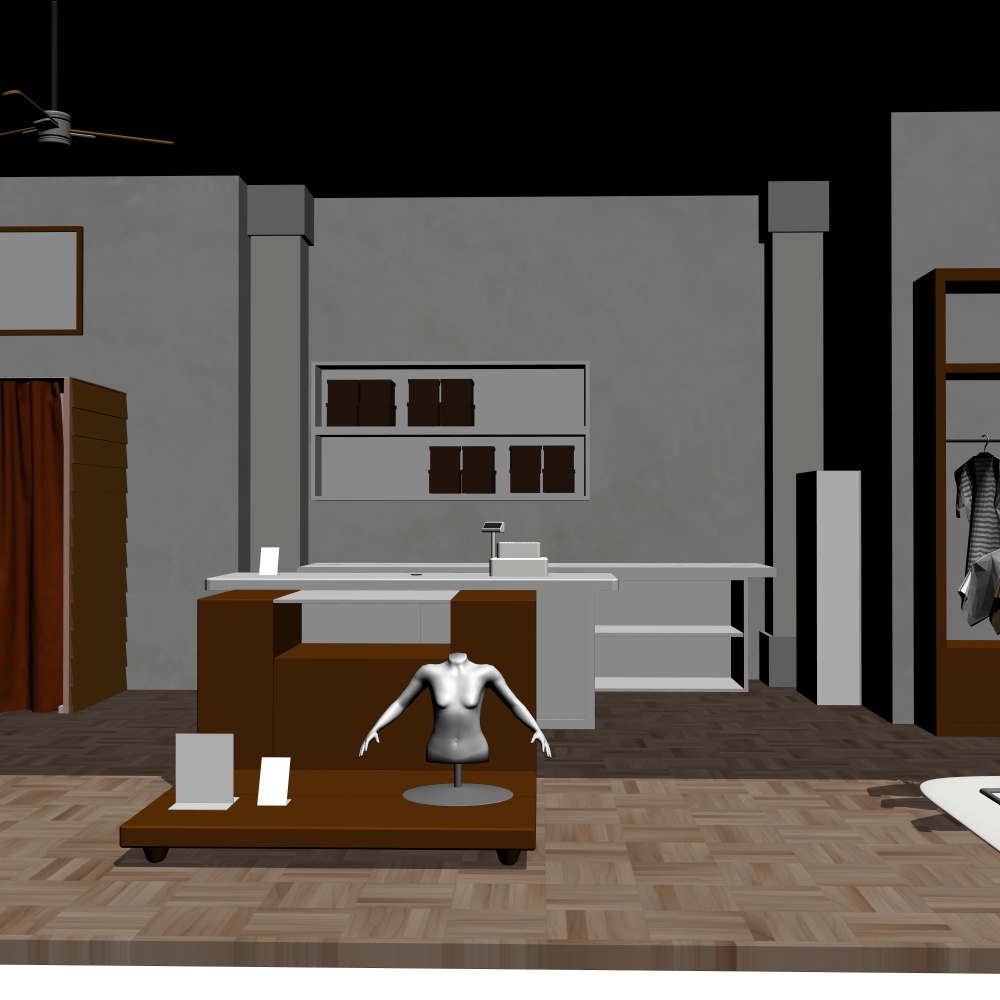 3D洋服屋・ショップ(CLIPSTUDIOPAINT用)