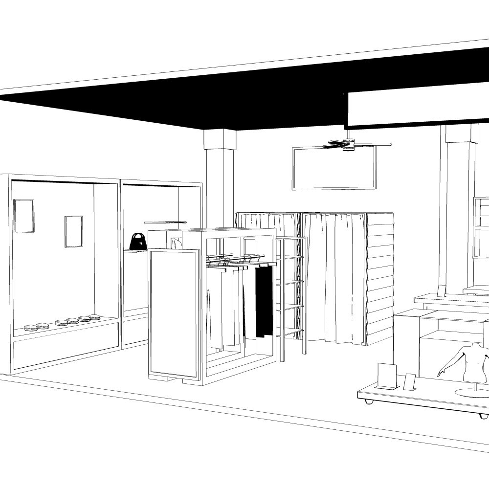 3D洋服屋・ショップ(CLIPSTUDIOPAINT用)