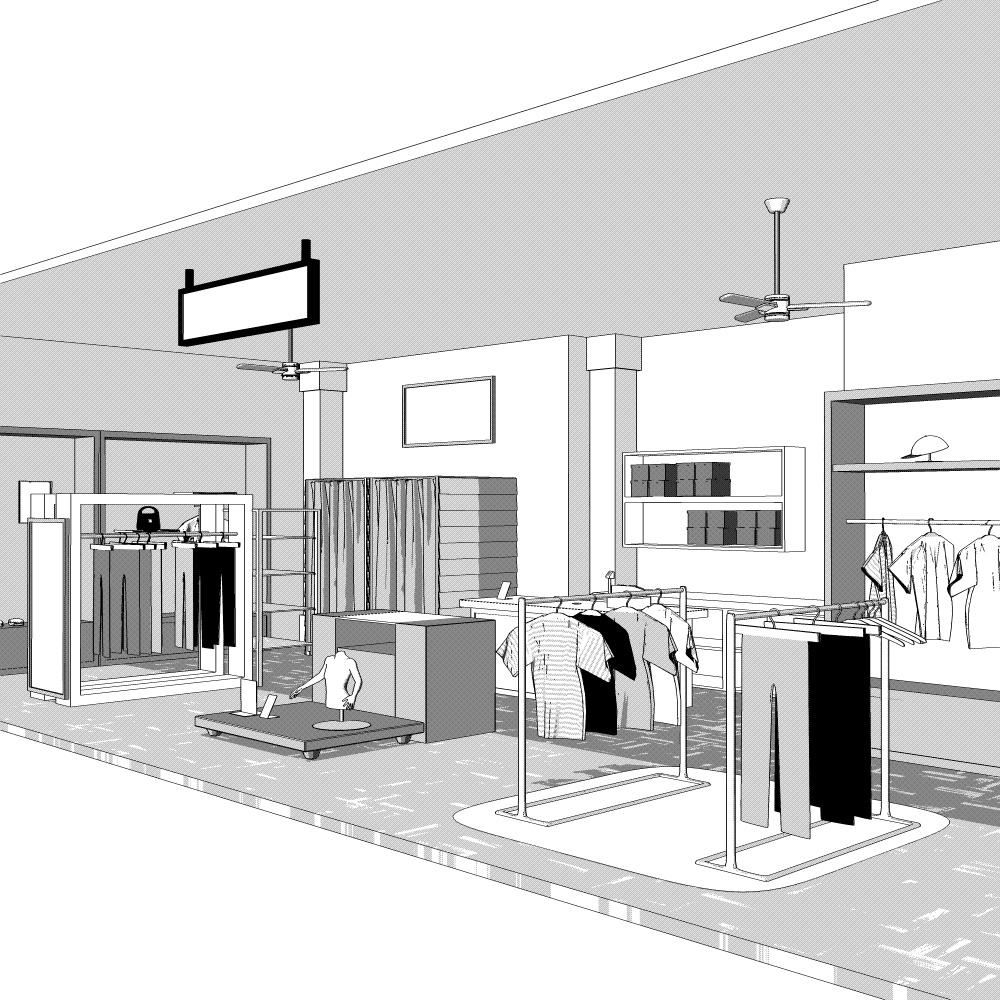 3D洋服屋・ショップ(CLIPSTUDIOPAINT用)