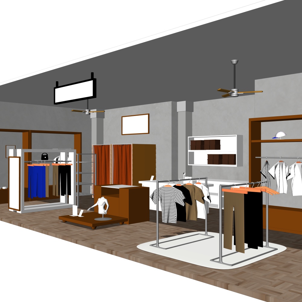 3D洋服屋・ショップ(CLIPSTUDIOPAINT用)