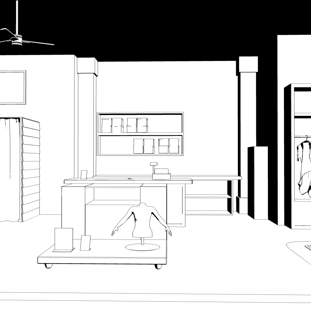 3D洋服屋・ショップ(CLIPSTUDIOPAINT用)