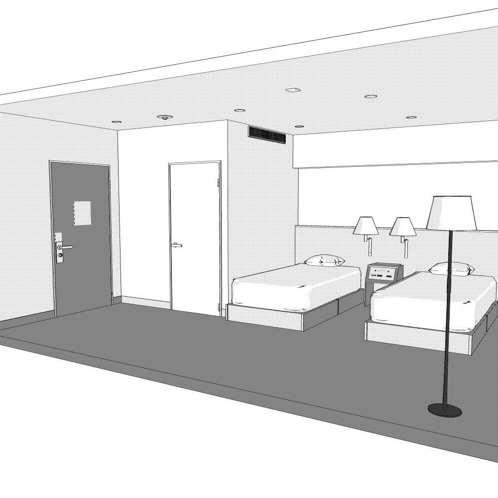 3Dビジネスホテル(CLIPSTUDIOPAINT用)