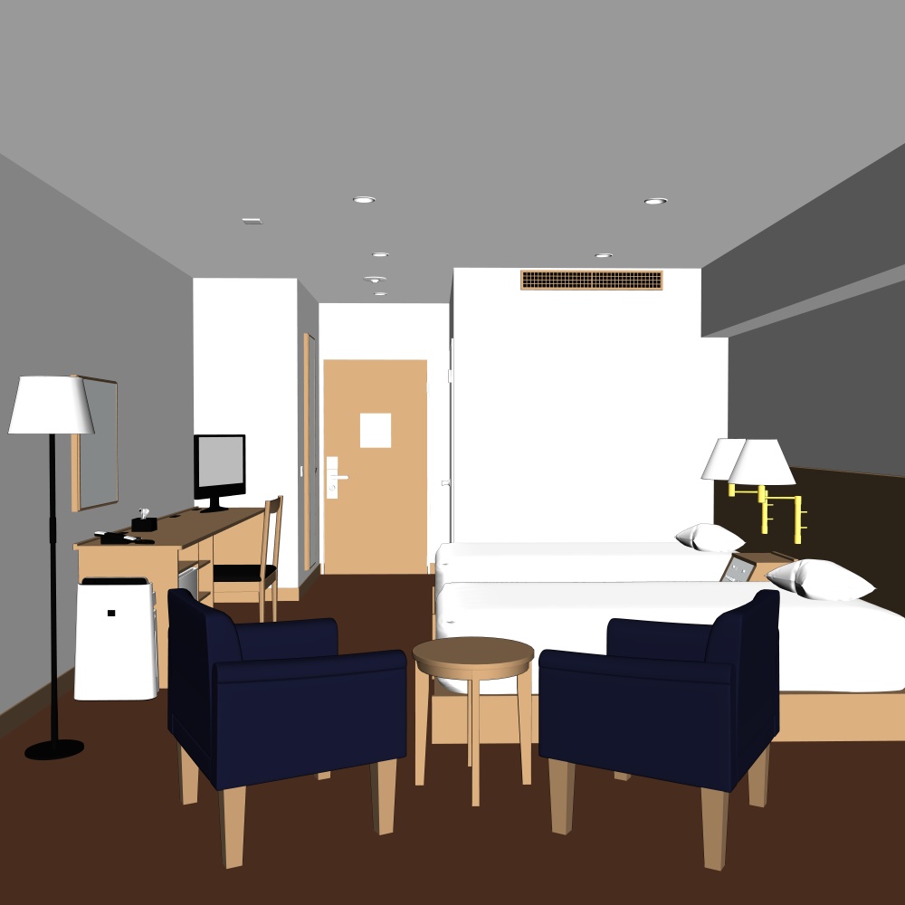 3Dビジネスホテル(CLIPSTUDIOPAINT用)