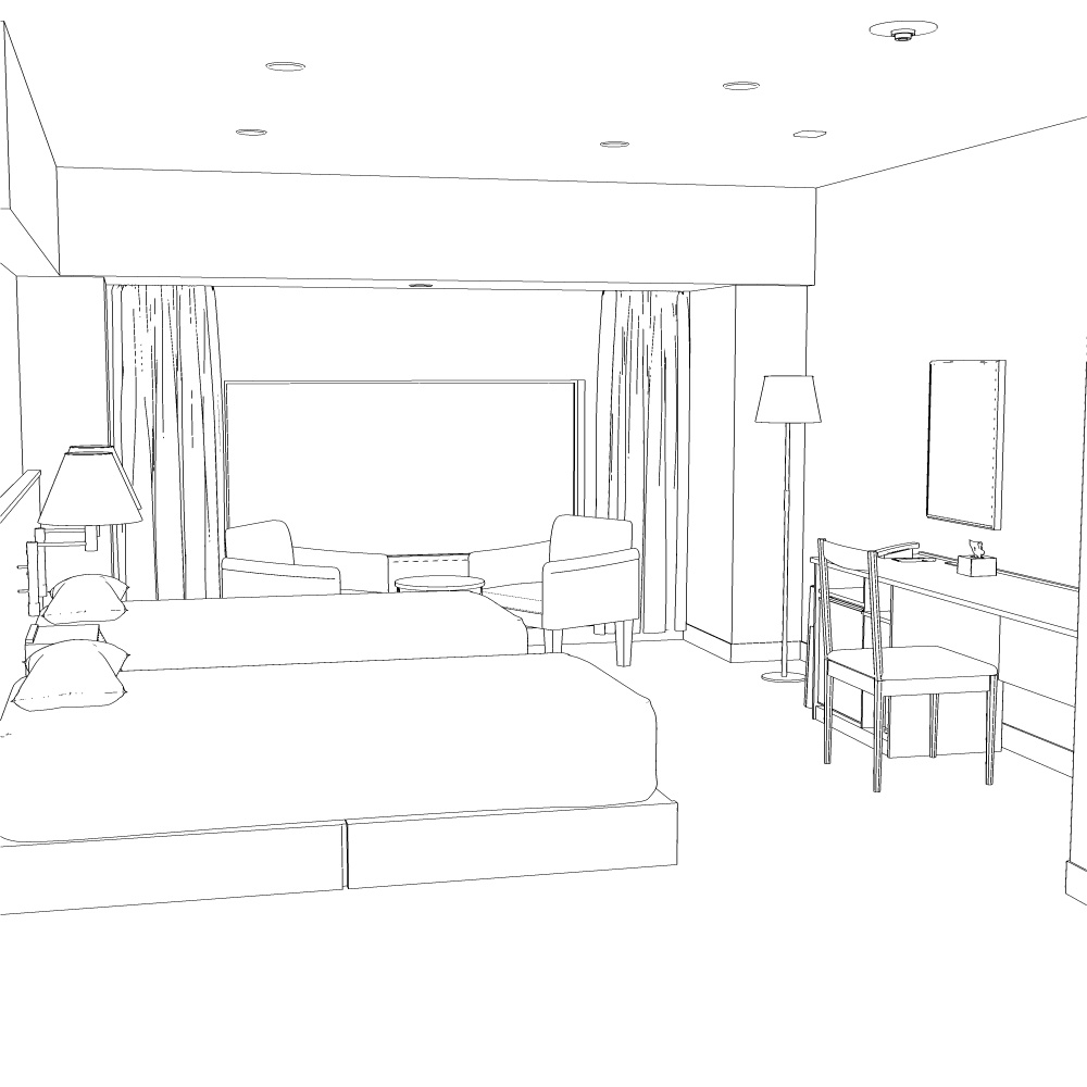 3Dビジネスホテル(CLIPSTUDIOPAINT用)