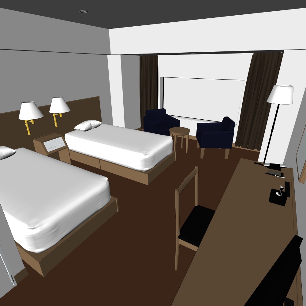 3Dビジネスホテル(CLIPSTUDIOPAINT用)