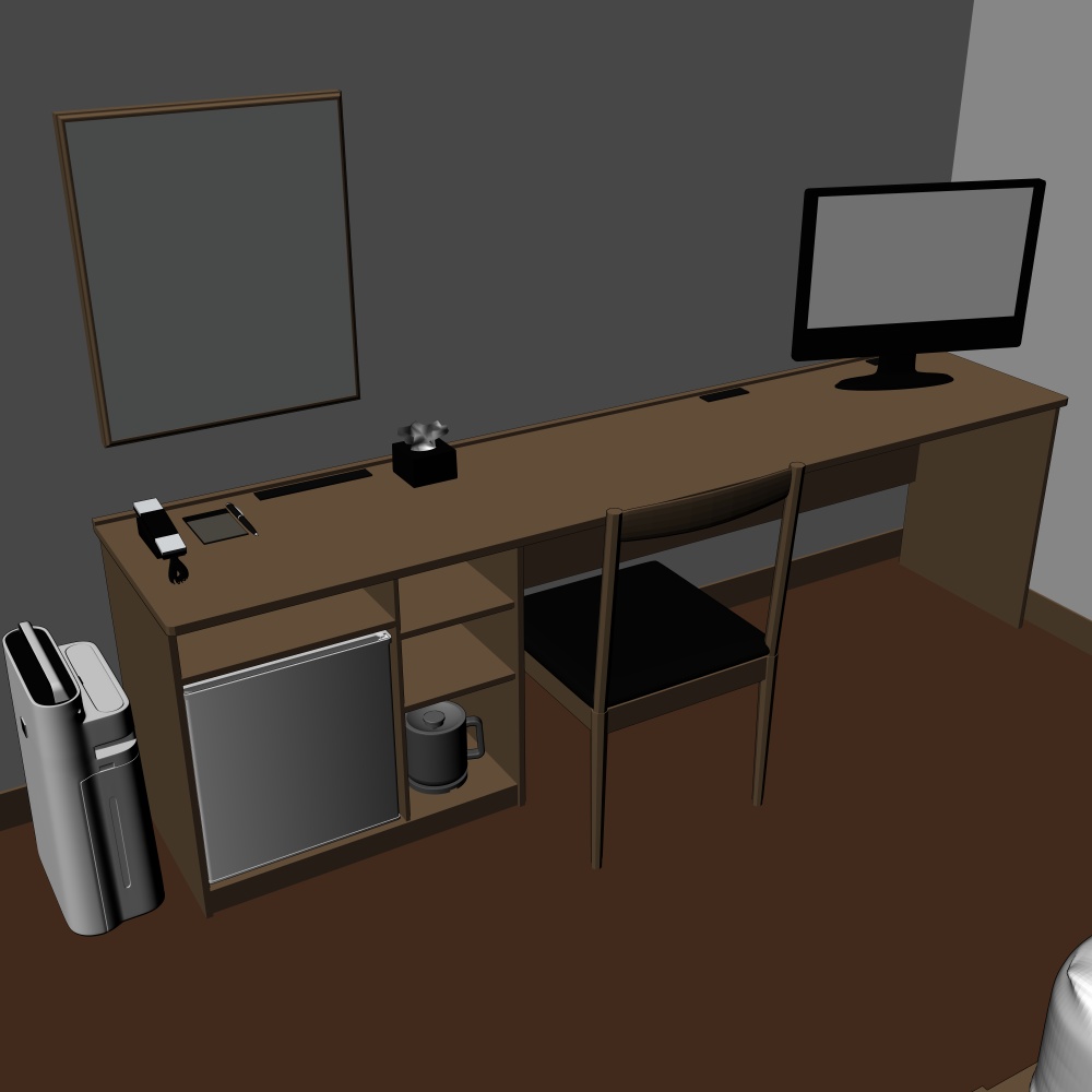 3Dビジネスホテル(CLIPSTUDIOPAINT用)