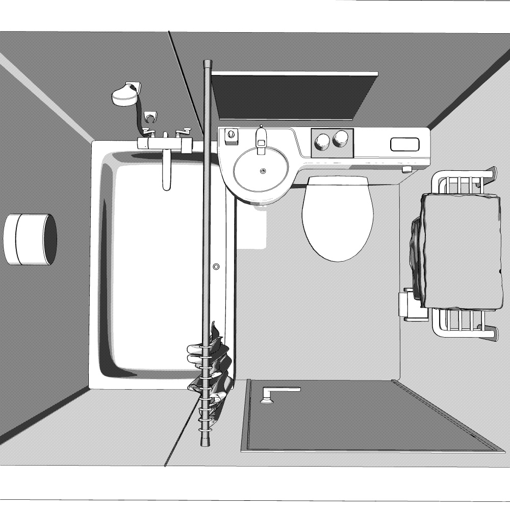 3Dユニットバス・トイレ(CLIPSTUDIOPAINT用)